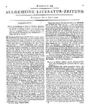 1793: Allgemeine Literatur-Zeitung