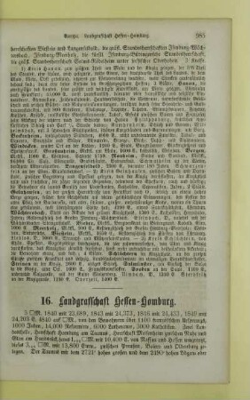 16. Landgrafschaft Hessen - Homburg
