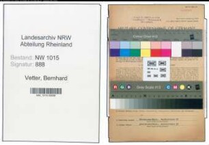 Entnazifizierung Bernhard Vetter , geb. 02.10.1891 (Revisor)