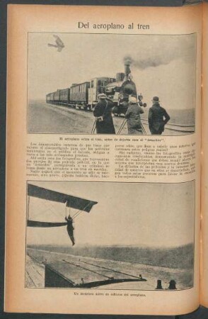 Del aeroplano al tren