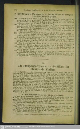 G. Die evangelisch-reformierten Geistlichen im Königreiche Sachsen