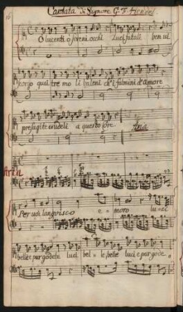 O lucenti o sereni occhi; S, b; a-Moll; HWV 144