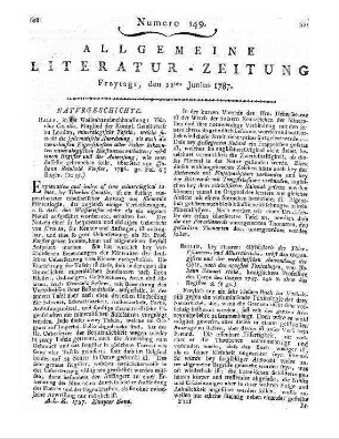 Litteratur und Völkerkunde. Bd. 9. Hrsg. v. J. W. von Archenholtz. Dessau, Leipzig: Göschen 1786