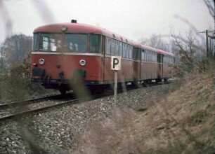 Birenbach Schienenbus 797 507 Beiwagen 997 601 Zug 6617 Pfeifsignal