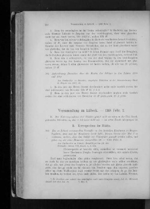 Versammlung zu Lübeck. - 1386 Febr. 2.