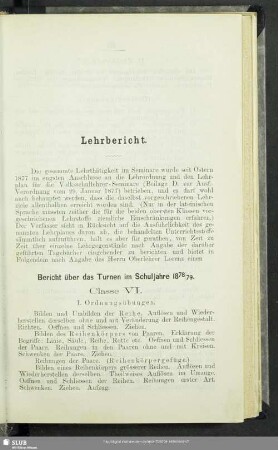 Lehrbericht