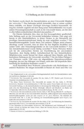 V.2 Stellung an der Universität