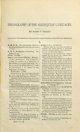 Bibliography of the Algonquian languages