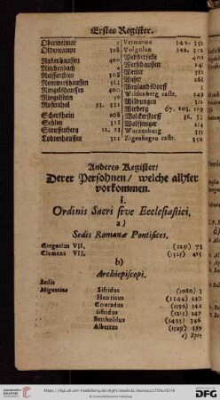 Anderes Register / Derer Persohnen / welche alhier vorkommen