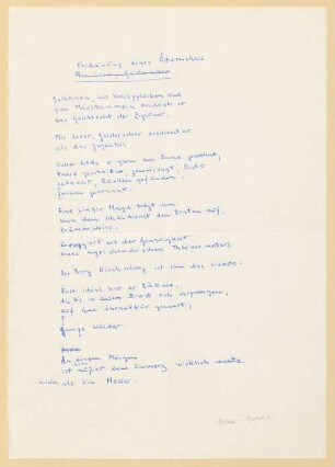 Heinz Piontek (1925-2003) Nachlass: Erscheinung eines Österreichers - BSB Ana 465 A.1.41