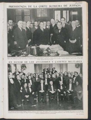 Presidencia de la Corte Suprema de Justicia. - En honor de los aviadores y cadetes militares