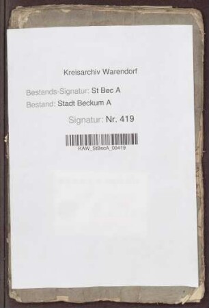 Städtische Einzelrechnungen