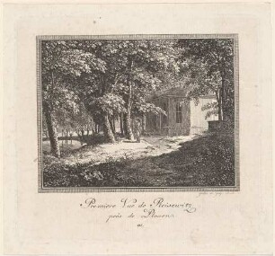 Der Salon in Reisewitzens Garten an der Weißeritz im Dorf Plauen bei Dresden, aus Müllers Dichterischen Schilderungen, 1786, Heft 2