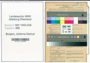 Entnazifizierung Johanna Gertrud Borgers , geb. 22.01.1902 (Soziale Betriebsbetreuerin)