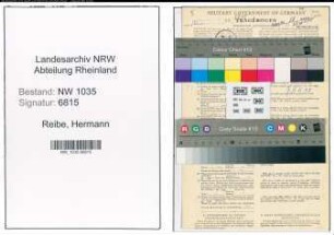 Entnazifizierung Hermann Reibe , geb. 14.02.1906 (Elektroingenieur)