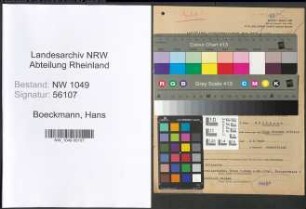 Entnazifizierung Hans Boeckmann , geb. 12.05.1903 ()