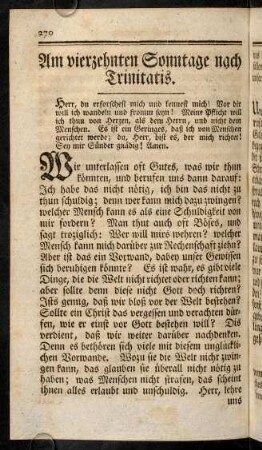 270-289, Am vierzehnten Sonntage nach Trinitatis.