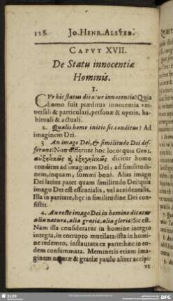 Caput XVII. De Statu innocentiae Hominis