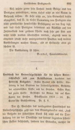 693-700 [Rezension] Handbuch der Universalgeschichte