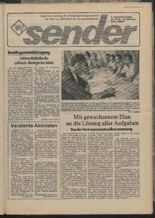 Betriebszeitung 'WF-Sender', Nr.37/1988 (3. Septemberausgabe 1988)