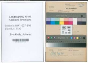 Entnazifizierung Johann Brockbals , geb. 01.01.1903 (Schachtmeister)