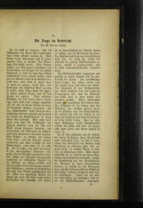 ¬Die¬ Frage im Unterricht
