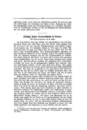 Fünfzig Jahre Auslandsschule in Davos : ein Erinnerungsblatt