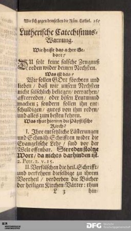Wie sich gegen demselbigen die Röm. Catholische Priesterschafft verhalte?