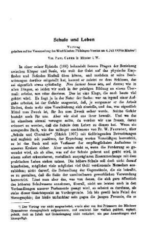 Schule und Leben