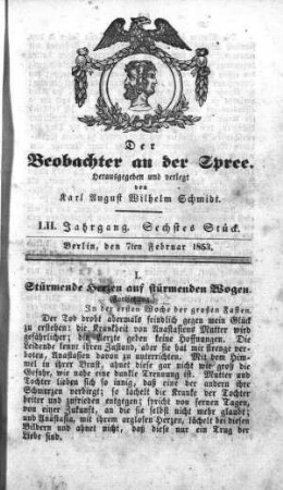 6. Stück, 7. Februar 1853