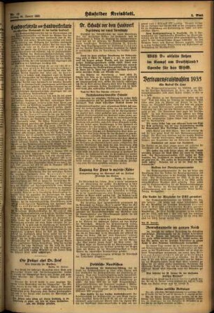 Zweite Ausgabe vom Freitag, den 25. Januar 1935.