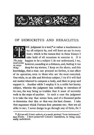 Of Democritus And Heraclitus