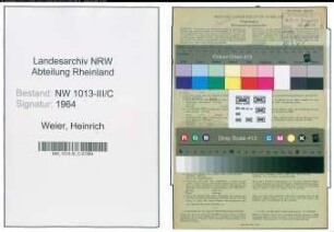 Entnazifizierung Heinrich Weier , geb. 29.08.1899 (Haendler)