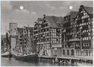 Danzig, Fachwerkspeicher an der Mottlau