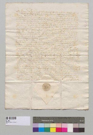 Hans Aicher reversiert dem Kloster Seeon den Empfang des Aicher Guts zu Engelsberg im Gericht Mörmoosen zu Freistift. S: Johann Seidler, Hofmarksrichter zu Seeon