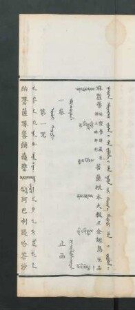 Nesuken horonggo fusa i de fulehe i han nomun ci tucike g'arudai han i fiyelen文殊師利菩薩根本大教王經金翅鳥王品 = འཇམ་དཔལ་རྩ་བའི་རྒྱུད་ཀྱི་རྒྱལ་པོ་ལས་ནམ་མཁའ་ལྡིང་གི་རྒྱལ་པོའི་ལེའུ