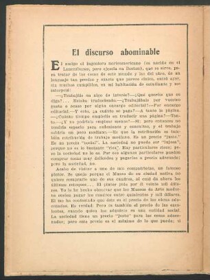 El discurso abominable