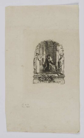 La Double conversion, Frontispiz aus: Alphonse Daudet: "La double Conversion, conte en vers", Paris 1861