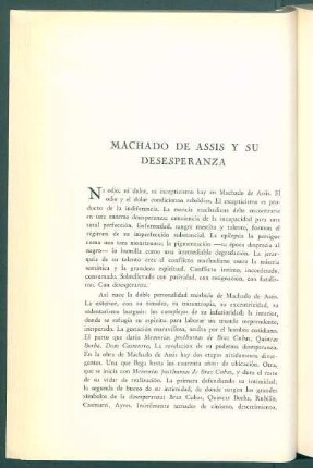 Machado de Assis y su desesperanza