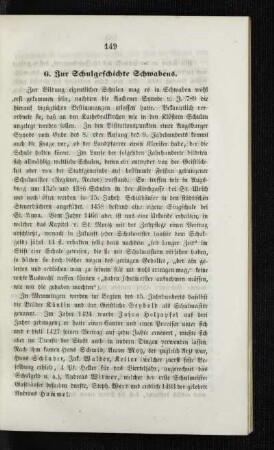 Zur Schulgeschichte Schwabens