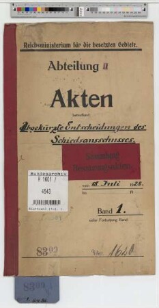 Abgekürzte Entscheidungen des Schiedsausschusses