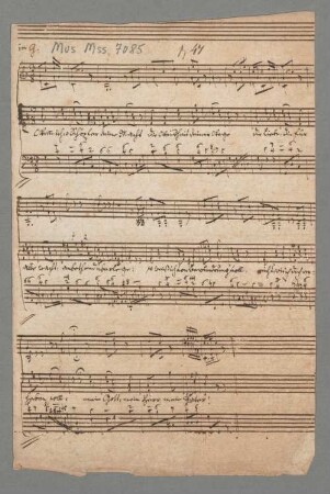 Wenn ich o Schöpfer deine Macht, S (2), cor (2), org, MH 567, G-Dur - BSB Mus.ms. 7085 : [caption title:] in g