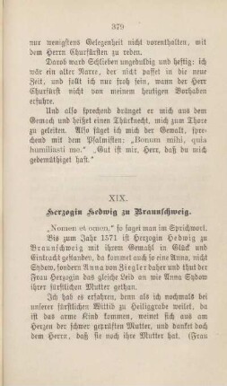 XIX. Herzogin Hedwig zu Braunschweig