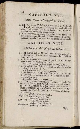Capitolo XVII. De' Generi de' Nomi Addiettivi