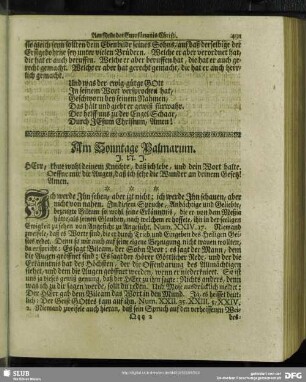 Am Sonntage Palmarum