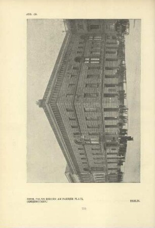 Ehem. Palais Redern am Pariser Platz (abgebrochen). Berlin