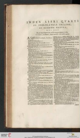 Index libri qvarti