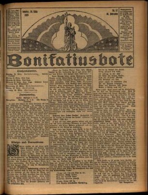 Erste Ausgabe vom Sonntag, den 24. März 1929.