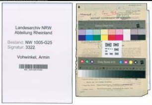 Entnazifizierung Armin Vohwinkel , geb. 25.04.1907 (Kaufmann)