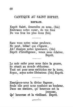 Cantique Au Saint Esprit.